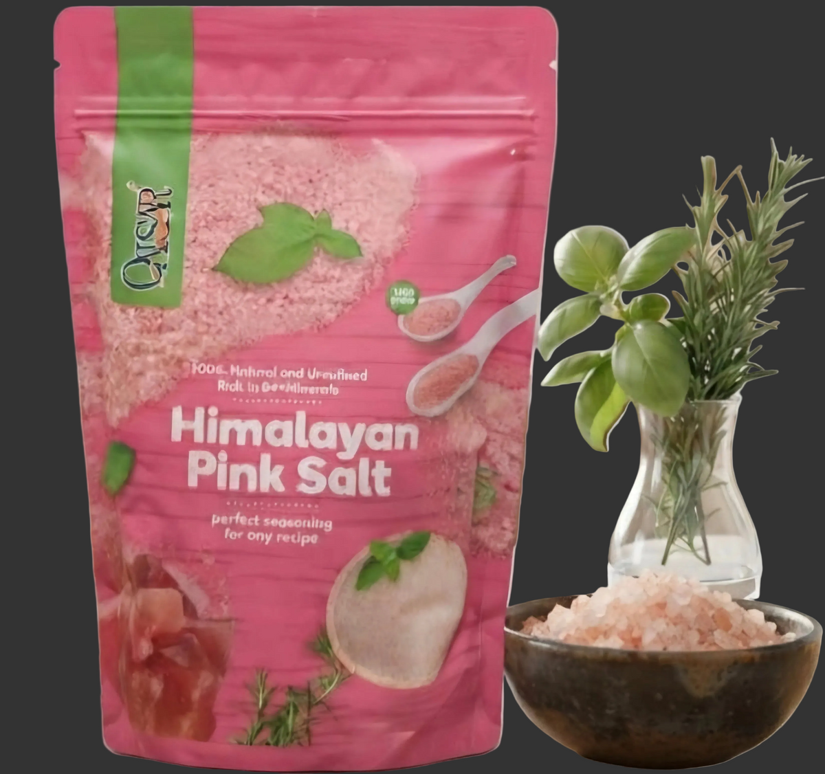 Qaisar Himalayan Pink Salt 500g — Zipper Bag
