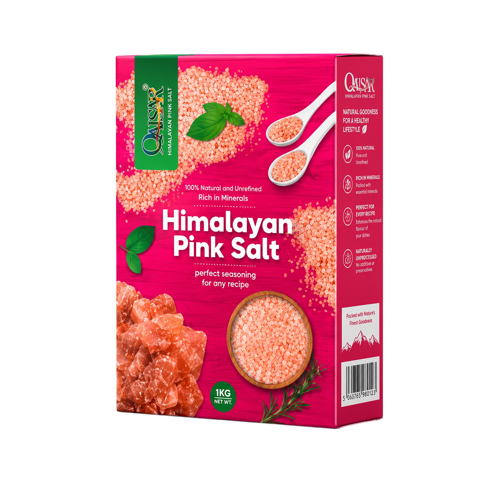 Qaisar Himalayan Pink Salt 500g — Box