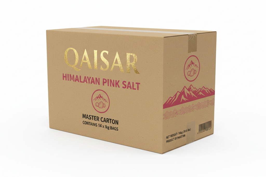 Qaisar Himalayan Pink Salt 1kg — 14 Pack